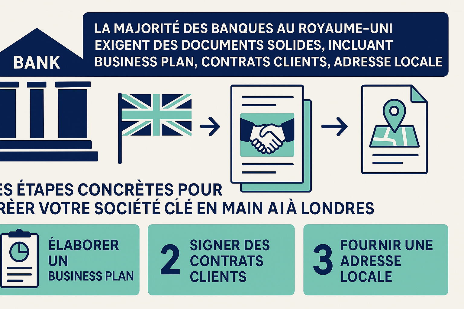La majorité des banques au Royaume-Uni exigent des documents solides, incluant business plan, contra