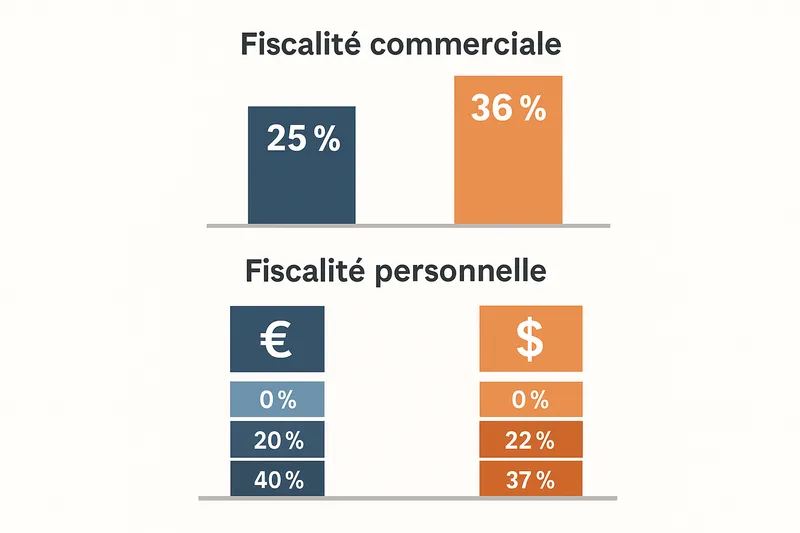 Au-delà du salaire affiché, la fiscalité personnelle et les prélèvements sociaux modifient sensiblem
