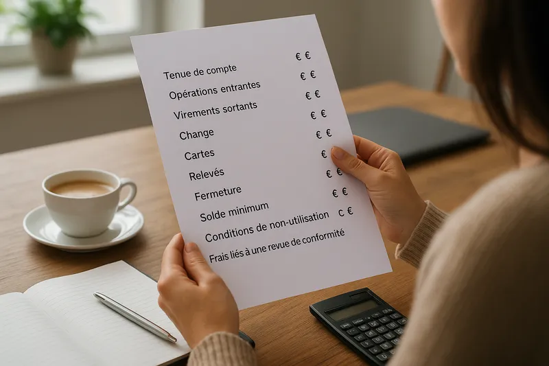 Ne vous limitez pas au montant d’ouverture. Le coût réel peut inclure la tenue de compte, les opérat