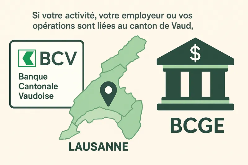 La Banque Cantonale Vaudoise, ou BCV, mérite votre attention si votre activité, votre employeur ou vos opérations sont liés au canton de Vaud