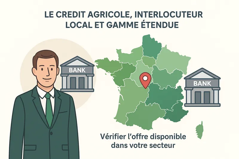 Le Crédit Agricole s’adresse aux clients qui souhaitent combiner un interlocuteur local avec une gam